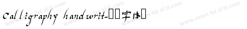 Calligraphy handwrit字体转换